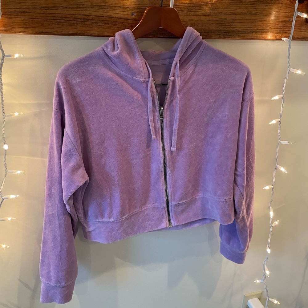 purple zip up